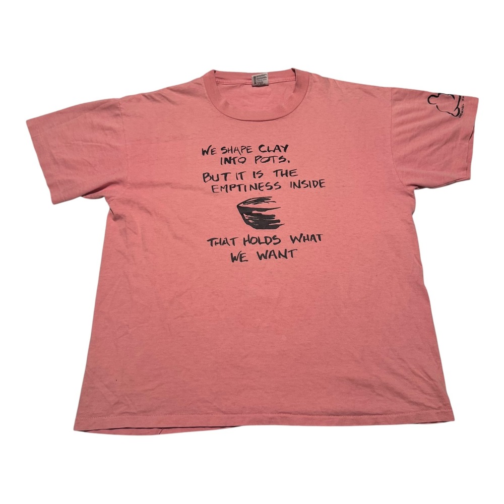 Vintage 90s Anvil‎ Shape Clay Into Pots Emptiness Inside Shirt Women's XL